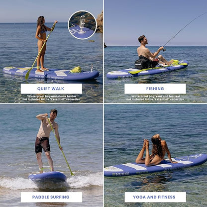 Inflatable Paddle Board for Adults with Accessories Included, Oar, Fins, Pump. Stand Up Paddleboard Great Stability and Resistance. 10’ x 33" x 5.9", Maximum Load 286 lb