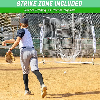 GoSportsGoSports Team Tone 7' x 7' Baseball & Softball Practice Hitting & Pitching Nets in Team Colors