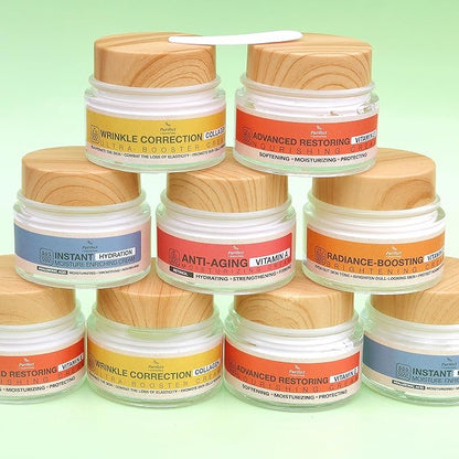 Facial Moisturizer Vitamin E Cream Advanced Restorring Tightening and Lifting Vitamin A C E Retinol Collagen Hyaluronic Acid Anti-Aging Wrinkle Correction Hydrating Brightening 50ml 1.7fl oz