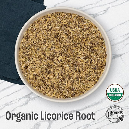 J MAC BOTANICALS Organic Licorice Root Tea, Cut and Sifted, Dried Herb, regaliz Raiz organico