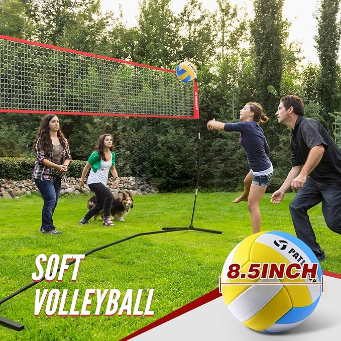 14ft Freestanding Volleyball Practice Net for Indoor or