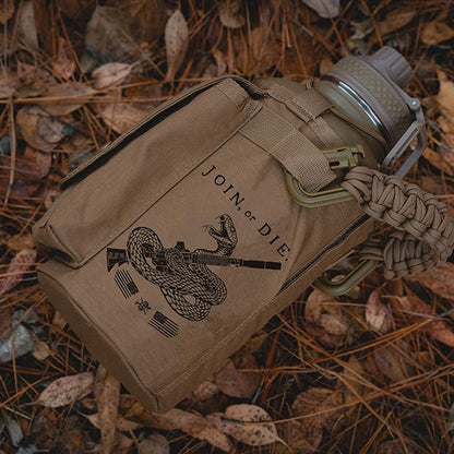 Iron InfideI Battle Bottle Sleeve - 64 oz and 32 oz Water Bottle Sleeve Only for Half Gallon 1L Steel Water Bottle | Rugged Cover with Molle for Versatile Design with Storage for Phone, Wallet & Keys