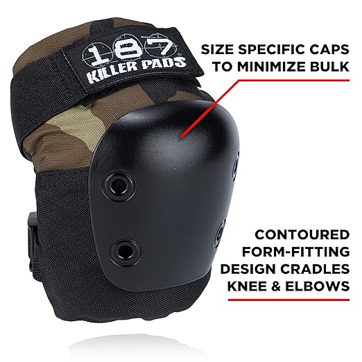 187 Killer Pads Knee Pads, Elbow Pads Combo Pack, Camo, Large/X-Large