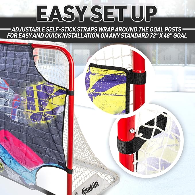 Franklin Sports NHL Street Hockey Goalie Shooting Target - Shooter Tutor Hockey Goal Practice Target - Street Hockey Net Goalie Target - Easy Attach Targe