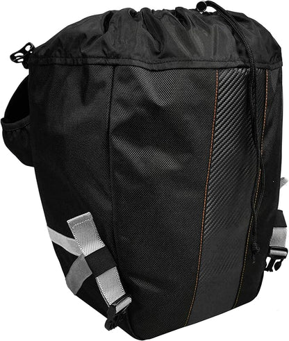 Ibera Bicycle Bag PakRak Clip-On Quick-Release All Weather Bike Panniers (Pair), Includes Rain Cover , Black