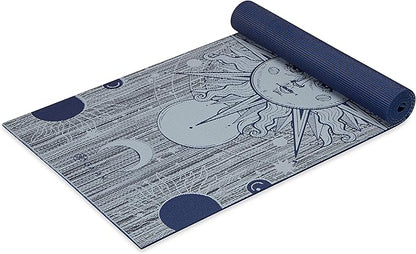 Gaiam Yoga Mat - Premium 6mm Print Reversible Extra Thick Non Slip Exercise & Fitness Mat for All Types of Yoga, Pilates & Floor Workouts (68" x 24" x 6mm Thick)