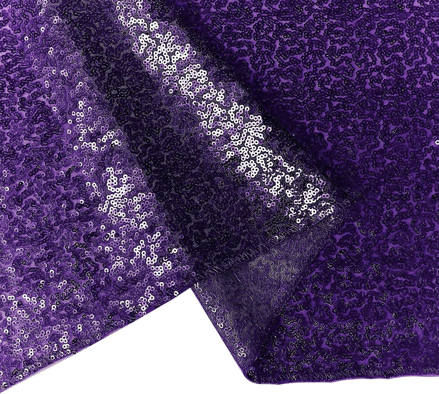 10 Packs 12 x 72 inches Sequin Table Runner, Purple Glitter Table Runner for Birthday Party Supplies Wedding Engagement Baby Shower Holiday Celebration Event Decorations