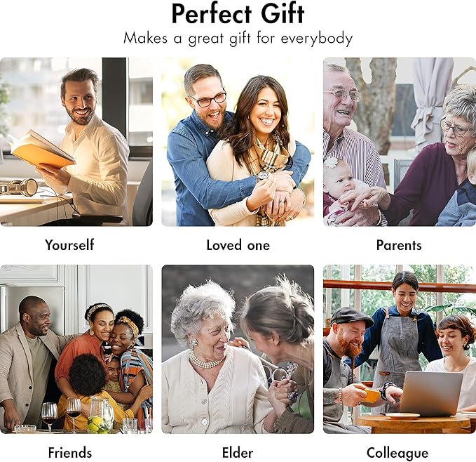 HEALTHMATE IN9532 Kneading Shoulder and Neck Massager for Pain Relief Deep Tissue 6D Shiatsu Neck and Shoulder with Heat Rechargeable Cordless Back Massager for Home, Office, Car Use, Gifts