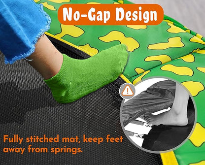 36" Trampoline with No-Gap Design, Mini Trampoline for Kids, 3FT Indoor/Outdoor Rebounder with Handle