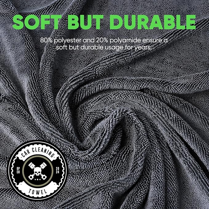 KKV 2-Pack Microfiber Towels (35"x 24") Extra Large Ultra Absorbent Drying Towel for Cars and Trucks, Without Streaks, Scratches, or Water Spots