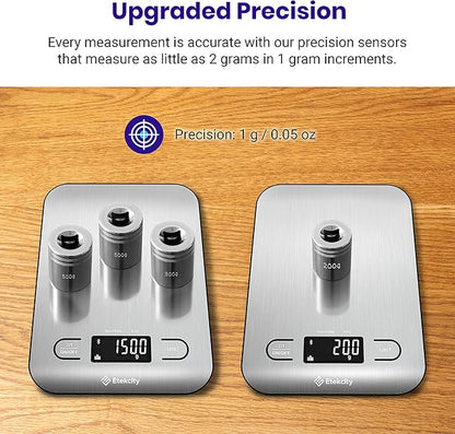 Etekcity Food Nutrition Kitchen Scale, Digital Grams and Ounces for Weight Loss, Baking, Cooking, Keto and Meal Prep, Large, 304 Stainless Steel