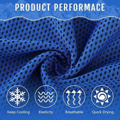 Hosuly 30 Pack Cooling Towels, 40"x12" Ice Breathable Soft Chilly Sweat Rag Microfiber Workout Rags for Gym Cooling Towels for Neck and Face for Yoga Golf Sport Running