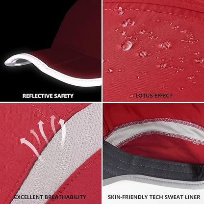 GADIEMKENSD Reflective Folding Outdoor Hat Unstructured Design UPF 50+ Sun Protection Sport Hats for Womens and Mens