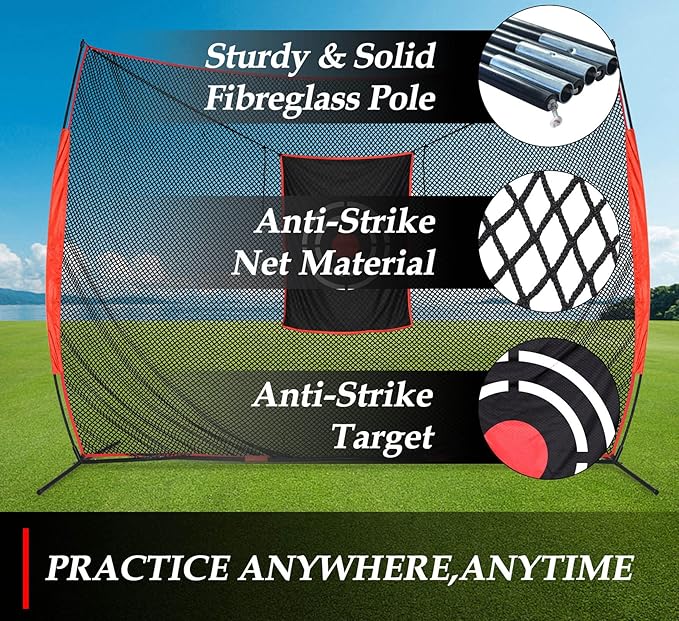Golf Practice Hitting Nets for Backyard Driving Indoor Use Heavy Duty Practice Golf Driving Pitching Nets for Backyard