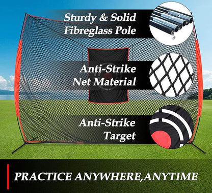 Golf Practice Hitting Nets for Backyard Driving Indoor Use Heavy Duty Practice Golf Driving Pitching Nets for Backyard