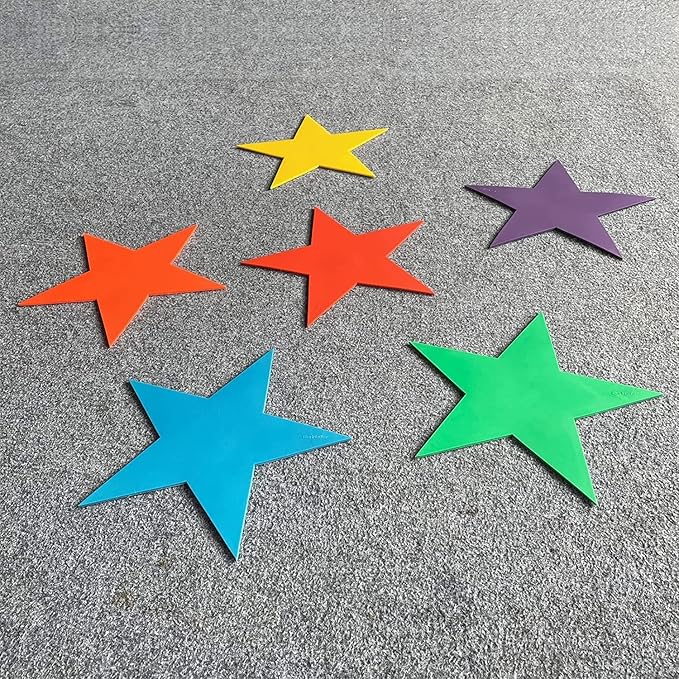 12pcs Colorful Star Arrow Spot Marker Non-Slip Directional