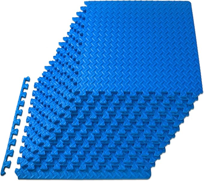 ProsourceFit Puzzle Exercise Mat ½ in 24 in 24 in 144 Sq 36 Tiles