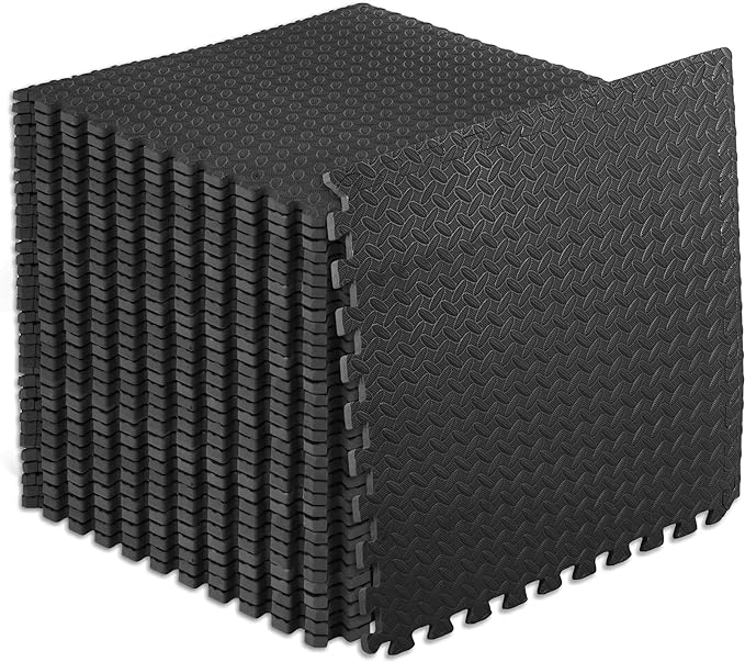 ProsourceFit Puzzle Exercise Mat ½ in 24 in 24 in 144 Sq 36 Tiles