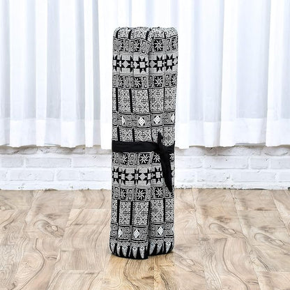 Leewadee Zabuton Seating Cushion – Square Floor Seat for Meditation Exercises, Light Yoga Mat Filled with Kapok