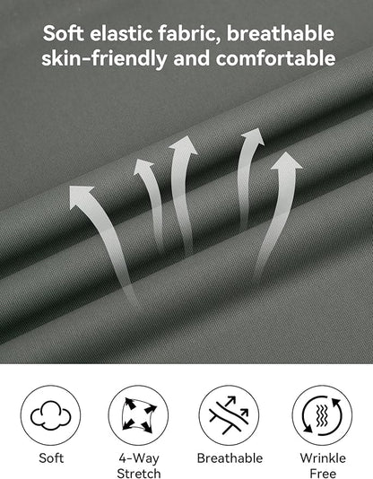 Esabel.C Jacquard Golf Shirts for Men Moisture Wicking Short Sleeve Performance Dry Fit Active Mens Polo Shirts