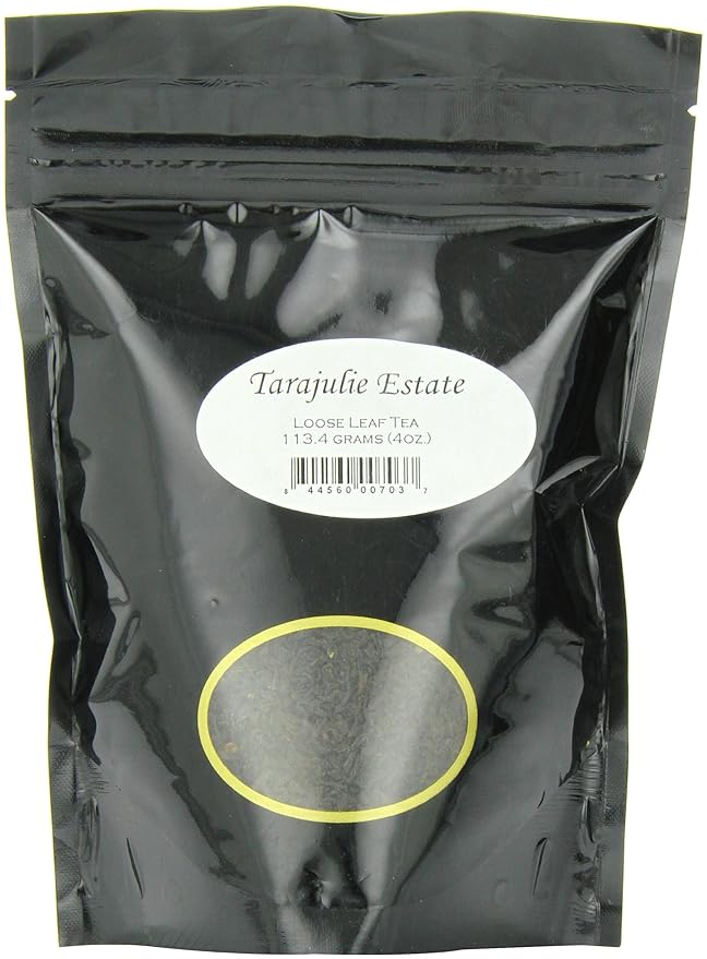 English Tea Store Tarajulie Estate Tea Pouches - 4oz | Loose Leaf Assam Black Tea | 2nd Flush FBOP Grade | Bold Malty Flavor | Grown in Tezpur Assam Region | Orthodox Manufacture