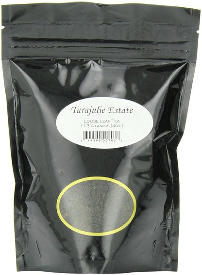 English Tea Store Tarajulie Estate Tea Pouches - 4oz | Loose Leaf Assam Black Tea | 2nd Flush FBOP Grade | Bold Malty Flavor | Grown in Tezpur Assam Region | Orthodox Manufacture