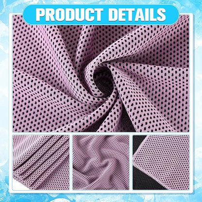 Maitys 500 Pack Cooling Towels for Neck and Face Bulk, 32 x 12 Inch Microfiber Ice Chilly Cold Sports Towel Breathable Workout Rags for Hot Weather Gym Yoga Golf Beach Running