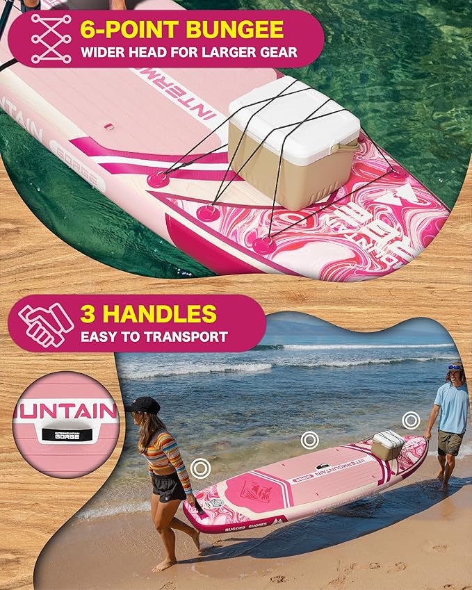 11'x34 Ultra Wide Paddleboard, Inflatable SUP&430lb Capacity for All Skill, Stand-up Paddle Board for Yoga/Family, EVA Deck, US Fin, High-Pressure Pump, 100L Bag, Safety Leash