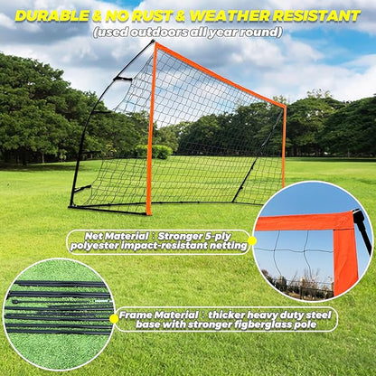 12 Ft Portable Soccer Goal Stable Soccer Net –2 Minute