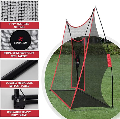 Golf Practice Net - Heavy Duty Driving Range Net with High Impact Chipping Target, Include Carry Bag and Golf Balls for Indoor Outdoor