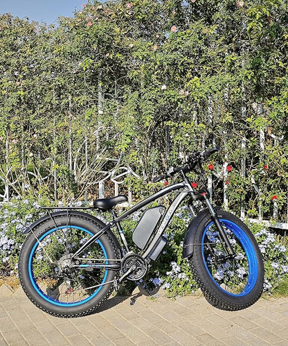 Ebike for Adults Electric, 52V 19.2Ah/32Ah, Peak 2000W/2500W E-Bike, 36/40MPH, 70 Miles/100Miles Long Range, Hydraulic Disc Brake, Off Road Snow Mountain E-Bike, 24"/26" Fat Tire Fast Electric Bicycle