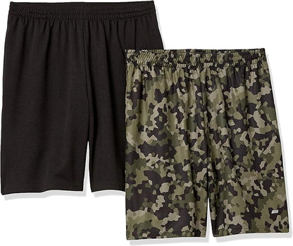 Amazon Essentials Men's Performance Tech Loose-Fit Shorts (Available in Big & Tall), Pack of 2