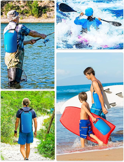 HEETA Waterproof Dry Bag for Women Men(Upgraded Version) 5L/10L/20L/30L/40L Roll Top Lightweight Dry Storage Bag Backpack with Emergency Whistle for Travel, Swimming, Boating, Kayaking, Camping, Beach