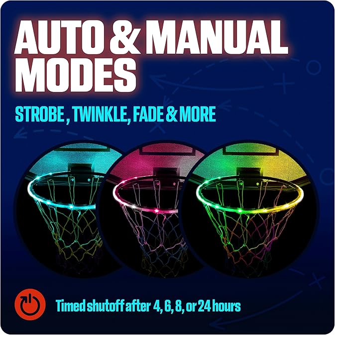 GlowCity Glow in The Dark Basketball for Teen Boy - Glowing Red Basket Ball, Light Up LED Toy for Night Ball Games - Sports Stuff & Gadgets for Kids Age 8 Years Old and Up. Great Gift for Boys & Girls