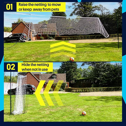 3-in-1 Soccer Training Rebounder & Goal Backstop Net - Soccer Goal for Volley, Passing, Solo Training - Outdoor Sports, Backyard Games