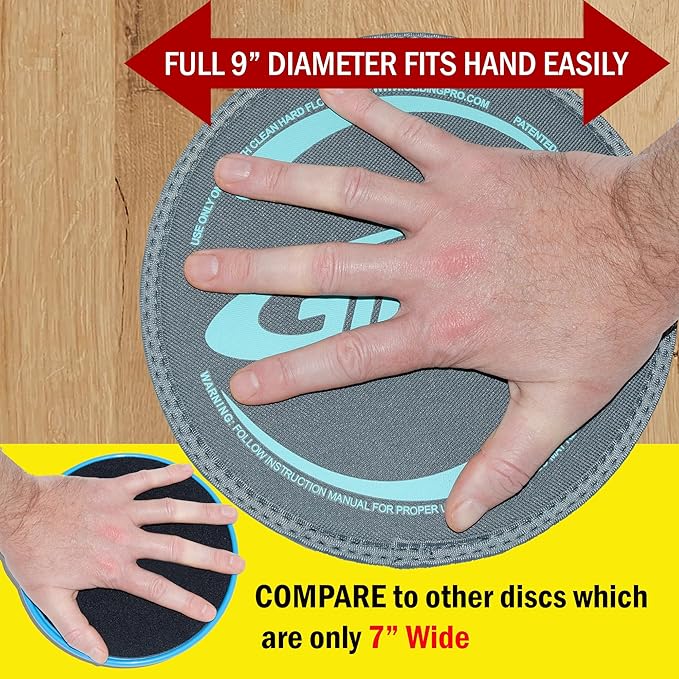 Gliding Discs for Working Out - Exercise Sliders for Carpet & Hardwood Floors 1 Pair, Authentic Workout Sliders Disc for Full Body Resistance Workout, Includes 4 Streaming Video Workouts