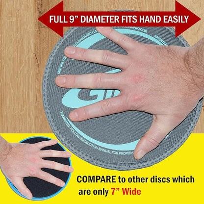 Gliding Discs for Working Out - Exercise Sliders for Carpet & Hardwood Floors 1 Pair, Authentic Workout Sliders Disc for Full Body Resistance Workout, Includes 4 Streaming Video Workouts