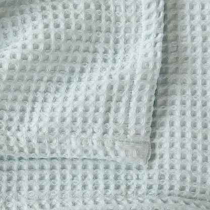 100% Cotton Waffle Weave Bed Blanket | Soft, Breathable, and Lightweight Blanket for All-Season | Perfect for Layering | Brielle Collection (King, ICY Blue)