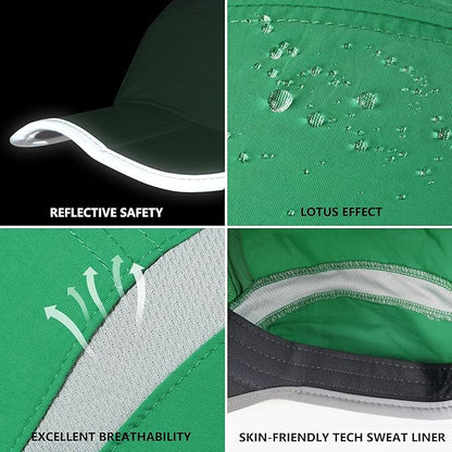 GADIEMKENSD Reflective Folding Outdoor Hat Unstructured Design UPF 50+ Sun Protection Sport Hats for Womens and Mens