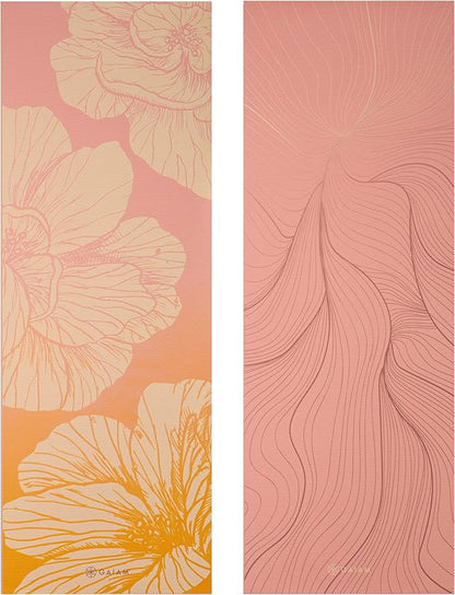 Gaiam Yoga Mat - Premium 6mm Print Reversible Extra Thick Non Slip Exercise & Fitness Mat for All Types of Yoga, Pilates & Floor Workouts (68" x 24" x 6mm Thick)