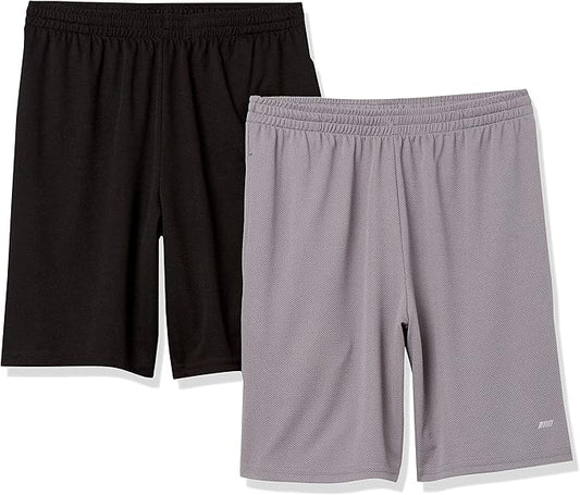 Amazon Essentials Men's Performance Tech Loose-Fit Shorts (Available in Big & Tall), Pack of 2