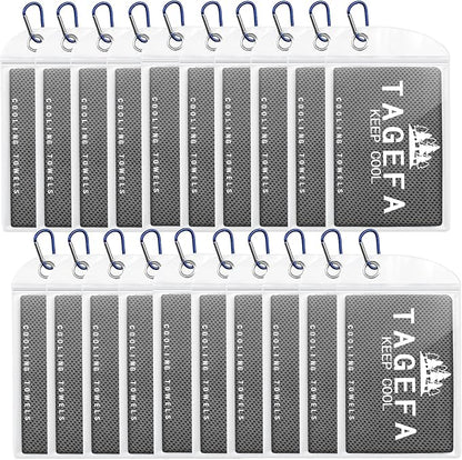 Cooling Towels 20 Pack, 40"x 12" Cooling Rags Neck Wraps for Sports with Carrying Pouch, Gym Cooling Neck Towels for Hor Weather, Sweat, Fitness, Travel