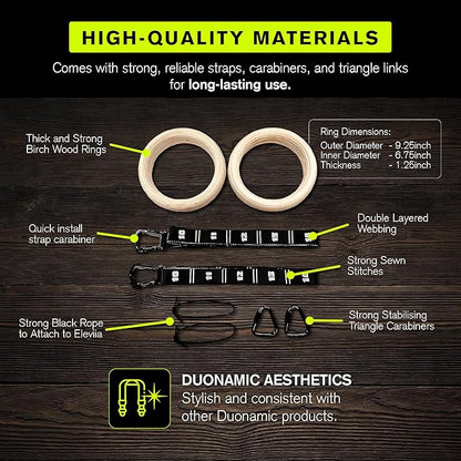 Duonamic Eleviia: Portable Doorway Pull-Up Bar – Lightweight, Travel-Ready, 250 lb Capacity