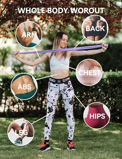 Fabric Resistance Bands for Women – 5 Level Exercise Bands Resistance Set, Resistance Bands for Working Out with Handles, Workout Bands Resistance for Women, Yoga, Pilates, Glutes, Legs,Vigor Yellow