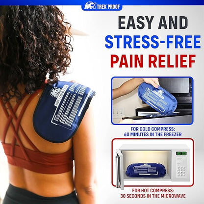Ice Packs for Injuries Reusable (3-Piece Set) – Hot and Cold Ice Pack Therapy Gel Wrap Support – Supports Recovery, Joint and Muscle Pain – Knees, Back & More (3 Piece Set - Classic)