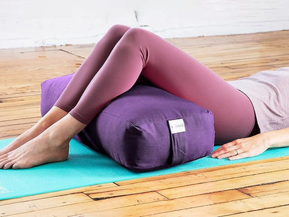 Sol Living Yoga Bolster Pillow Rectangular Meditation Cushion Cotton Meditation Accessories for Restorative Yoga Meditation Pillow Yoga Pillow Firm Body Pillow Bolster Pillow for Legs Removable Cover