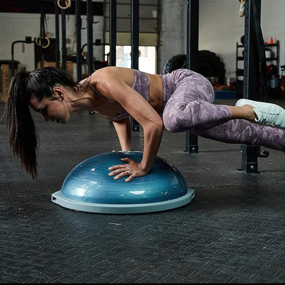 Bosu Pro Multi Functional Home Gym Full Body Balance Strength Trainer Ball Equipment with Guided Workouts and Pump