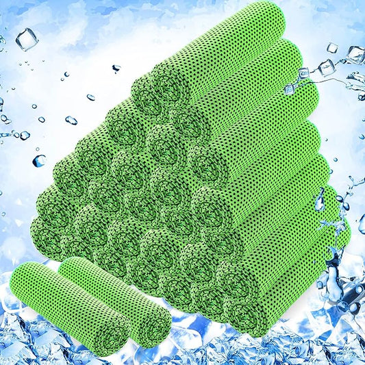 Hosuly 30 Pack Cooling Towels, 40"x12" Ice Breathable Soft Chilly Sweat Rag Microfiber Workout Rags for Gym Cooling Towels for Neck and Face for Yoga Golf Sport Running