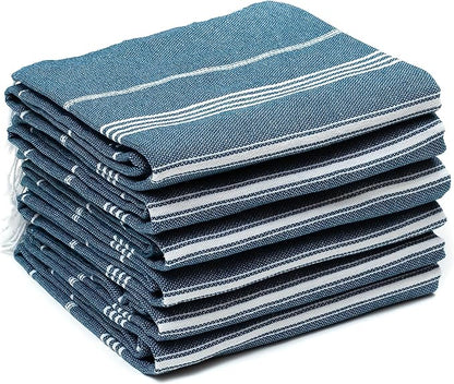 HAVLULAND Turkish Beach Towels Oversized -100% Turkish Cotton Super Soft Lightweight - Absorbent and Quick Drying Bath Towel - Sand Free Beach Towel - Turkish Towels for Adults (Teal, 12 Pack)