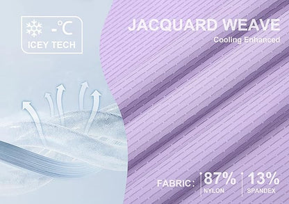 Esabel.C Jacquard Golf Shirts for Men Moisture Wicking Short Sleeve Performance Dry Fit Active Mens Polo Shirts